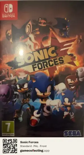 Sonic Forces Nintendo Switch, PAL box front