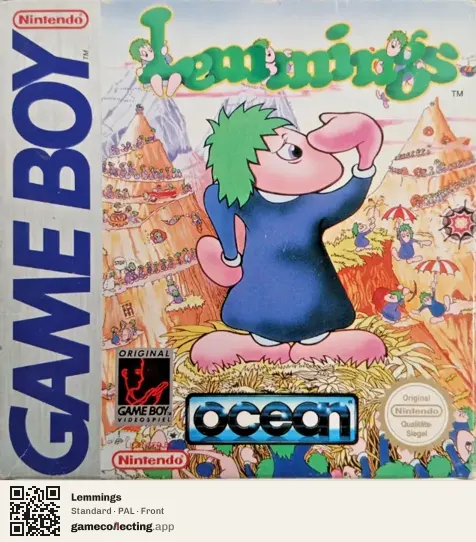 Lemmings Game Boy, PAL box front