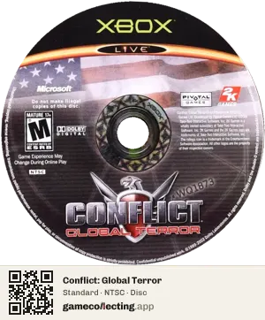 Conflict: Global Terror Xbox, NTSC disc