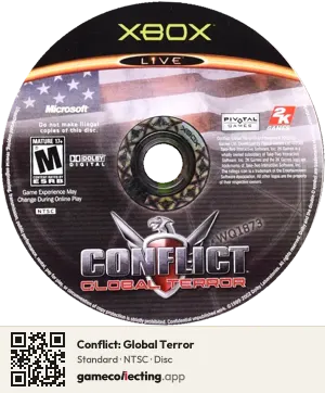 Conflict: Global Terror Xbox, NTSC disc