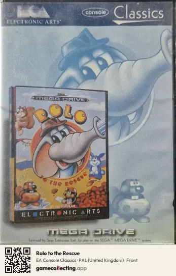 Rolo to the Rescue Sega Mega Drive / Genesis, United Kingdom box front