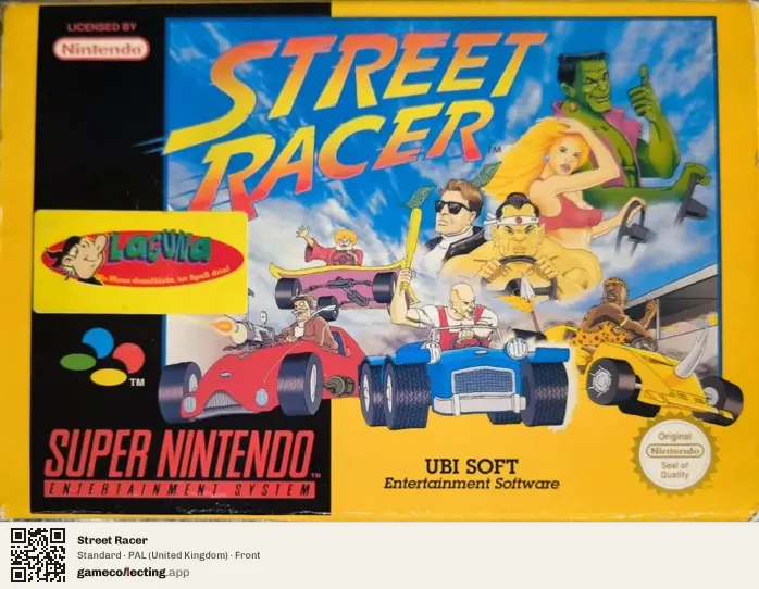 Street Racer Super Nintendo Entertainment System, United Kingdom box front