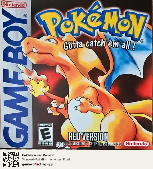 Pokémon Red Version Game Boy, North America box front