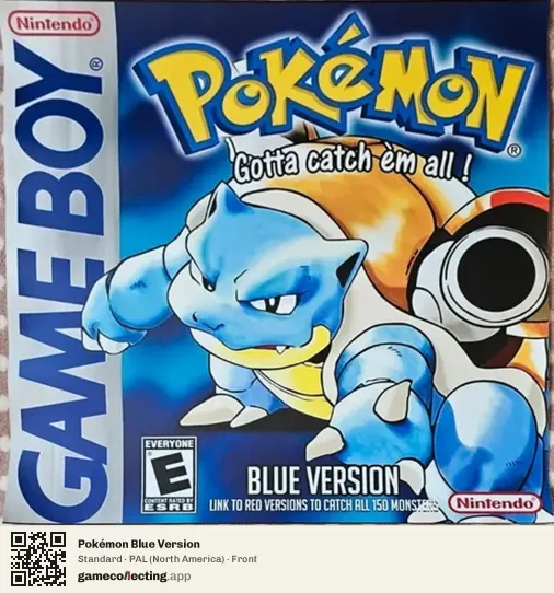 Pokémon Blue Version Game Boy, North America box front