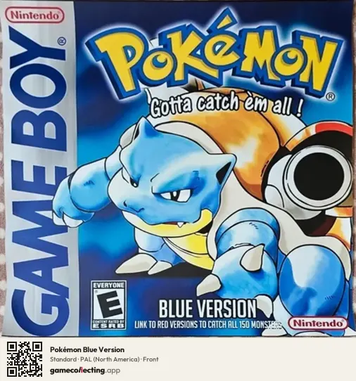 Pokémon Blue Version Game Boy, North America box front