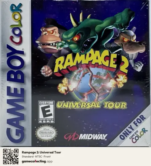 Rampage 2: Universal Tour Game Boy Color, NTSC box front