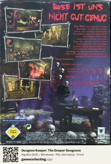 Dungeon Keeper: The Deeper Dungeons Computer, Germany box front