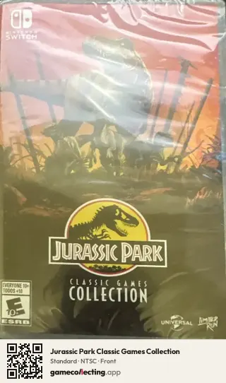 Jurassic Park Classic Games Collection Nintendo Switch, NTSC box front