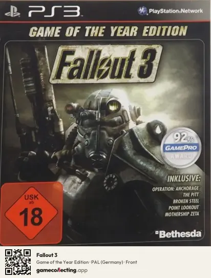 Fallout 3 PlayStation 3, Germany box front