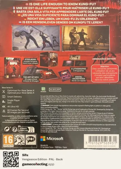 Sifu Xbox Series X, PAL box back