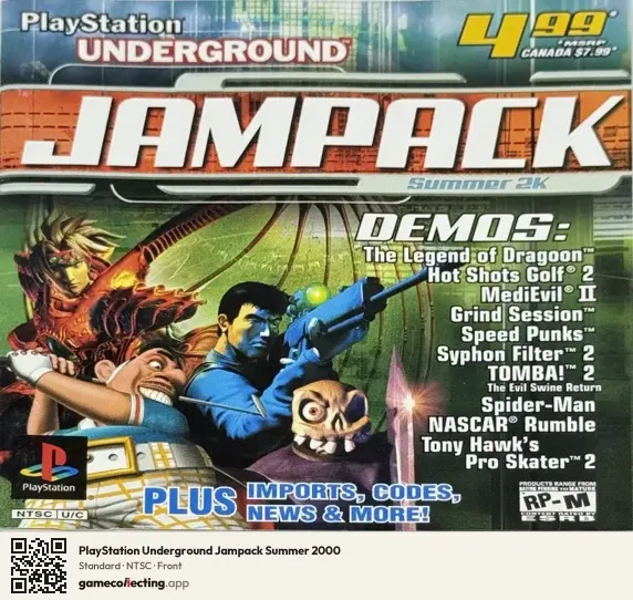 PlayStation Underground Jampack Summer 2000 PlayStation, NTSC box front