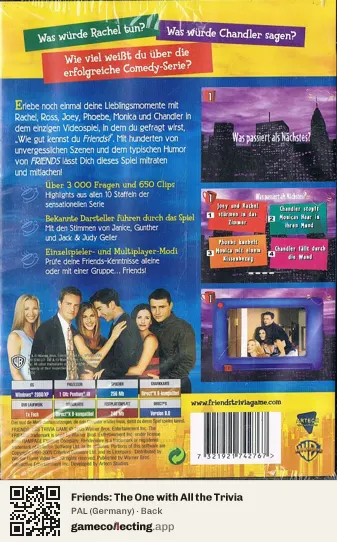 Friends: The One with All the Trivia Computer, Germany box back