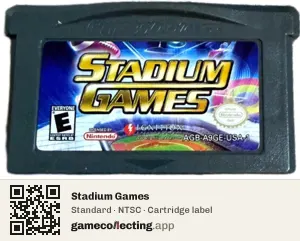 Stadium Games Game Boy Advance, NTSC cartridge label