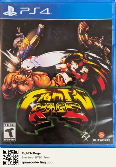 Fight'N Rage PlayStation 4, NTSC box front