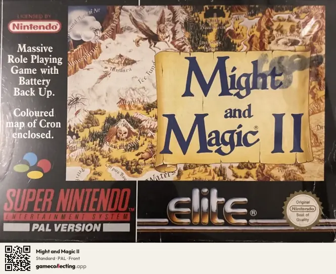 Might and Magic II Super Nintendo Entertainment System, PAL box front