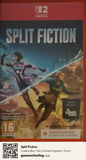 Split Fiction Nintendo Switch 2, United Kingdom box front