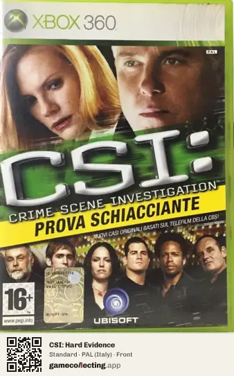 CSI: Hard Evidence Xbox 360, Italy box front