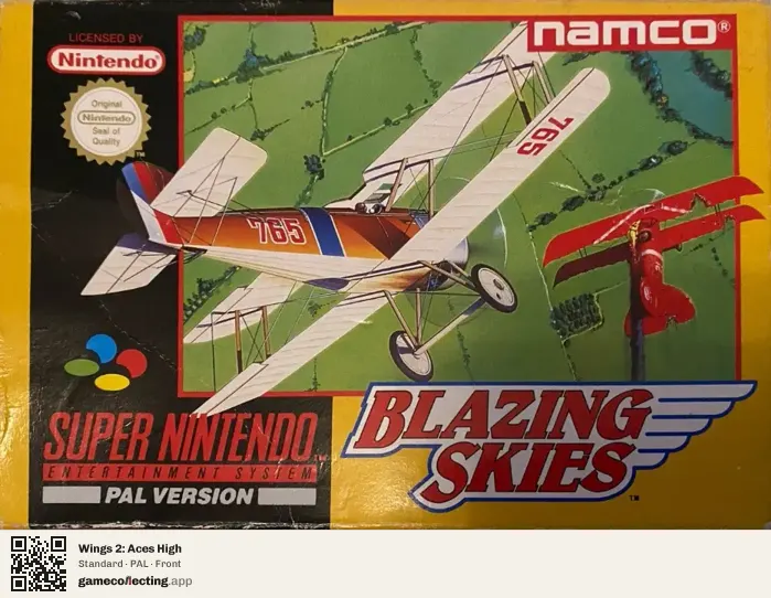 Wings 2: Aces High Super Nintendo Entertainment System, PAL box front