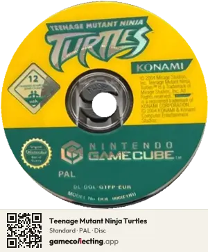 Teenage Mutant Ninja Turtles Nintendo GameCube, PAL disc