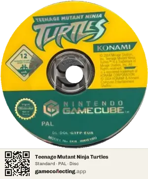 Teenage Mutant Ninja Turtles Nintendo GameCube, PAL disc