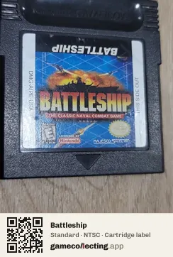 Battleship Game Boy Color, NTSC cartridge label