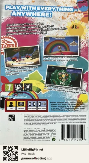 LittleBigPlanet PlayStation Portable, PAL box back