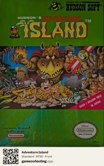 Adventure Island Nintendo Entertainment System, NTSC box front