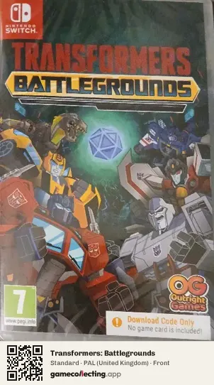 Transformers: Battlegrounds Nintendo Switch, United Kingdom box front