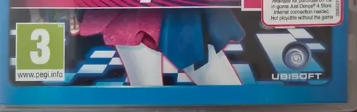 Just Dance 4, the PEGI square on its front
