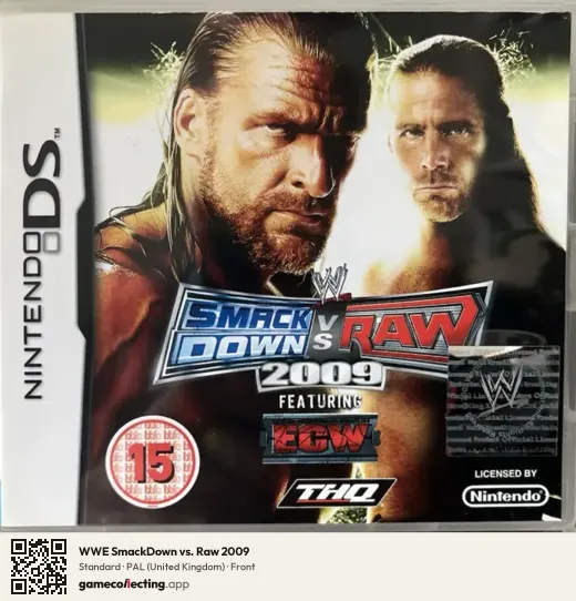WWE SmackDown vs. Raw 2009 Nintendo DS, United Kingdom box front