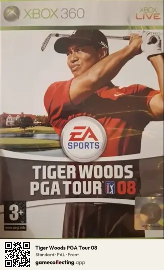 Tiger Woods PGA Tour 08 Xbox 360, PAL box front