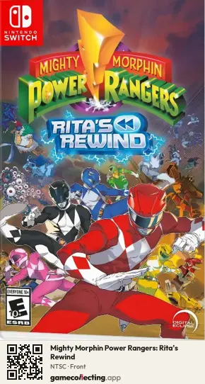 Mighty Morphin Power Rangers: Rita's Rewind Nintendo Switch, NTSC box front