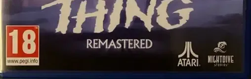 The Thing: Remastered, the USK square on its front