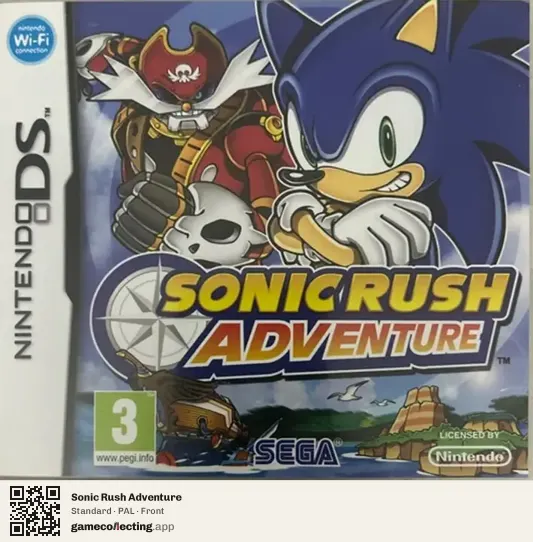 Sonic Rush Adventure Nintendo DS, PAL box front