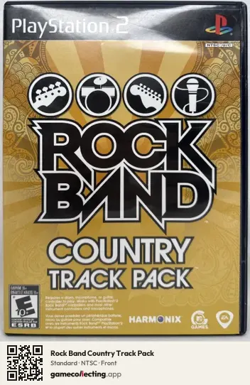 Rock Band Country Track Pack PlayStation 2, NTSC box front