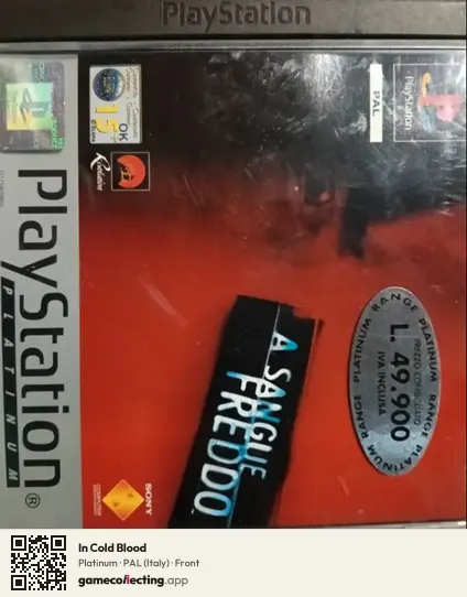 In Cold Blood PlayStation, Italy box front