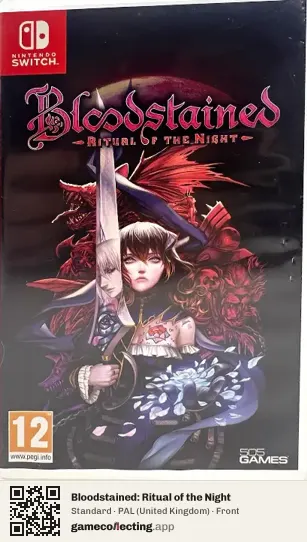 Bloodstained: Ritual of the Night Nintendo Switch, United Kingdom box front