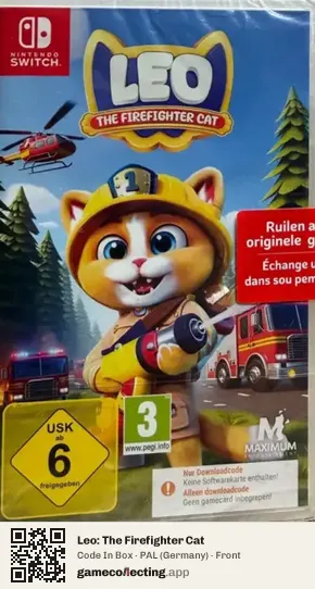 Leo: The Firefighter Cat Nintendo Switch, Germany box front