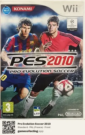 Pro Evolution Soccer 2010 Nintendo Wii, France box front