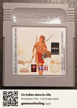 Un Indien dans la ville Game Boy, PAL cartridge label