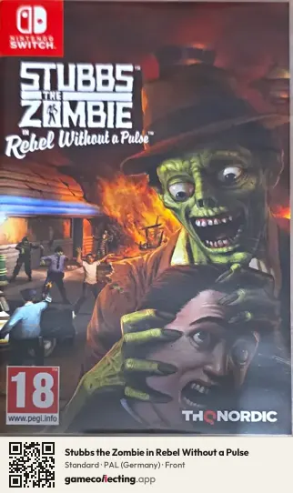 Stubbs the Zombie in Rebel Without a Pulse Nintendo Switch, Germany box front
