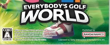 Everybody's Golf: Hot Shots, the CERO letter on its front