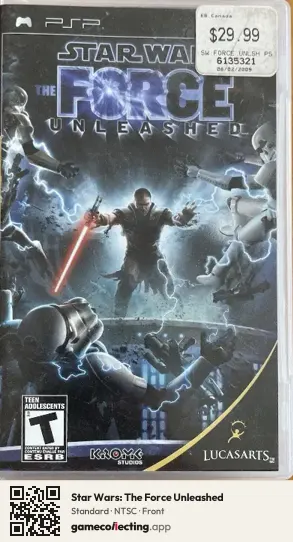 Star Wars: The Force Unleashed PlayStation Portable, NTSC box front