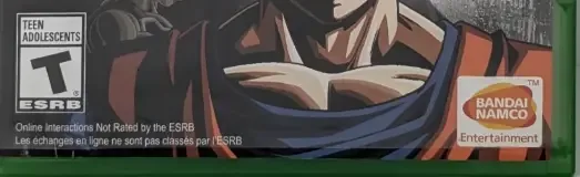 Dragon Ball Xenoverse 2, the ESRB box on its front