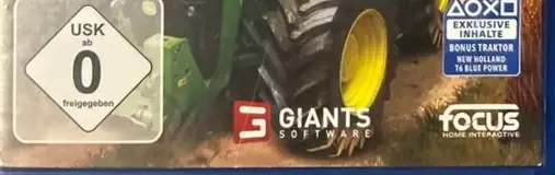 Farming Simulator 19, the USK square on its front