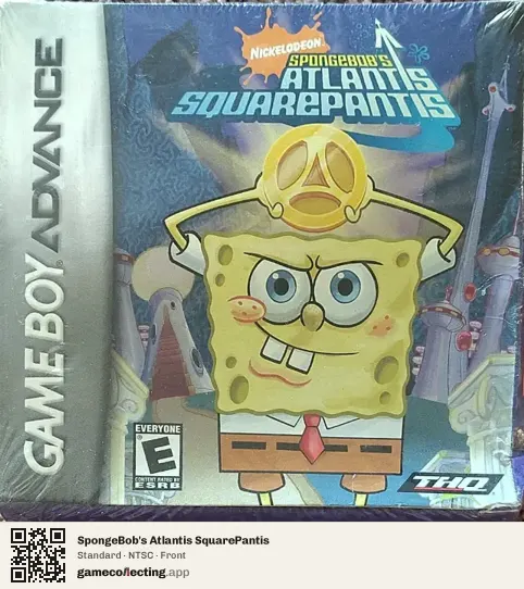 SpongeBob's Atlantis SquarePantis Game Boy Advance, NTSC box front