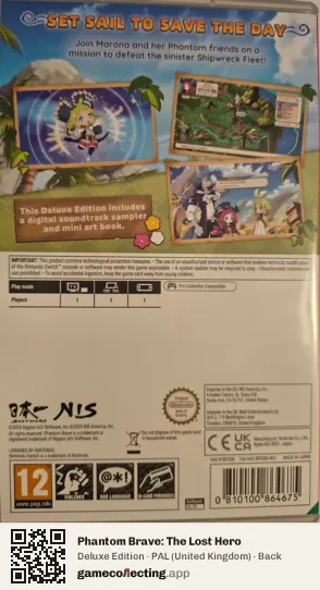 Phantom Brave: The Lost Hero Nintendo Switch, United Kingdom box back
