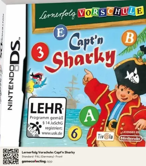 Lernerfolg Vorschule: Capt'n Sharky Nintendo DS, Germany box front