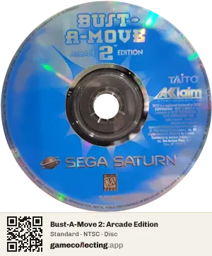 Bust-A-Move 2: Arcade Edition Sega Saturn, NTSC disc