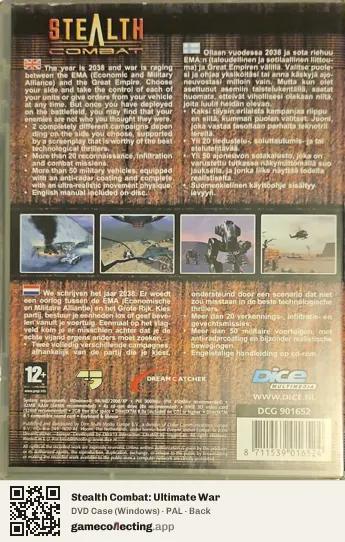 Stealth Combat: Ultimate War Computer, PAL box back
